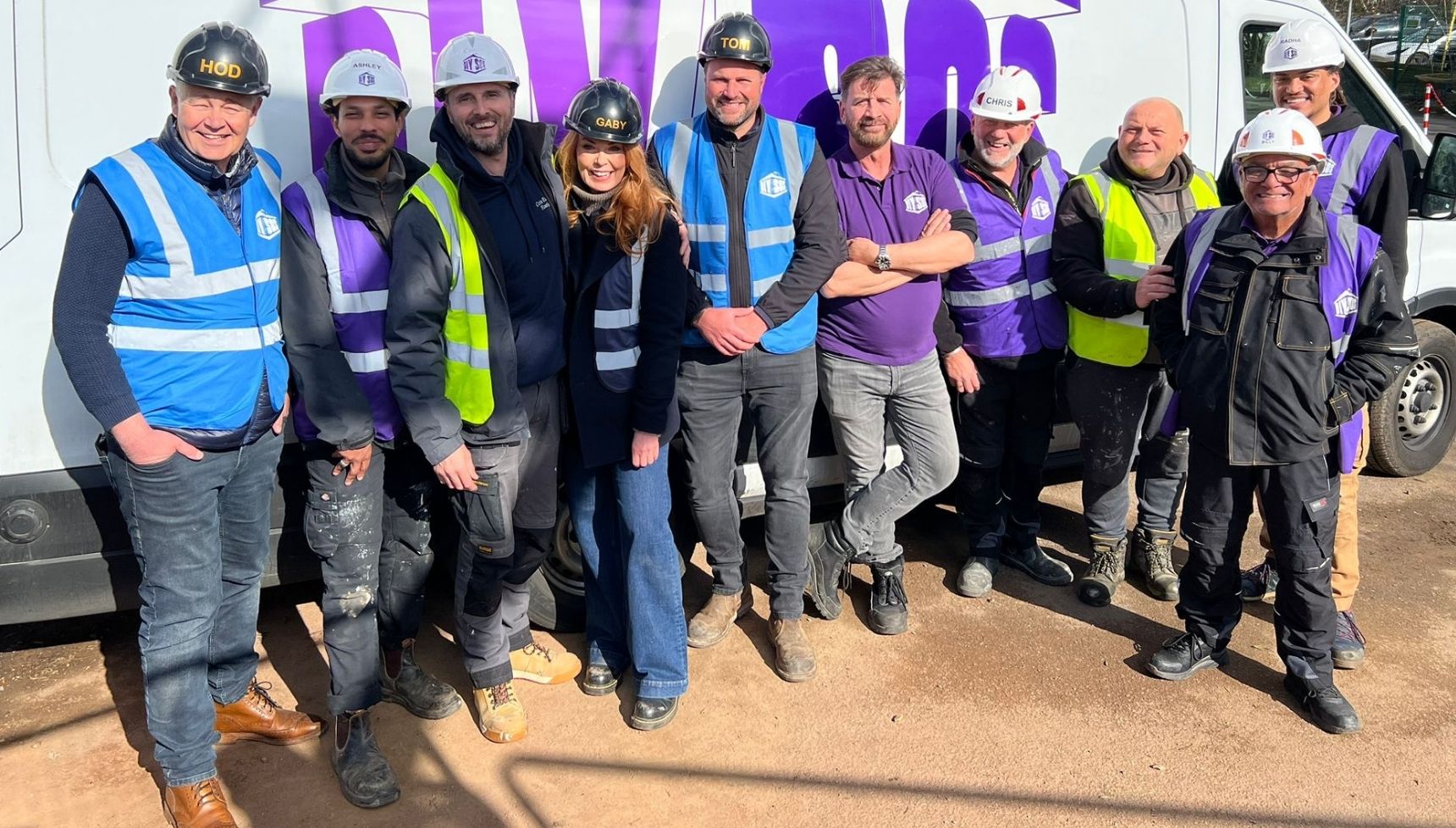 Chris Hudsen with the DIY SOS team