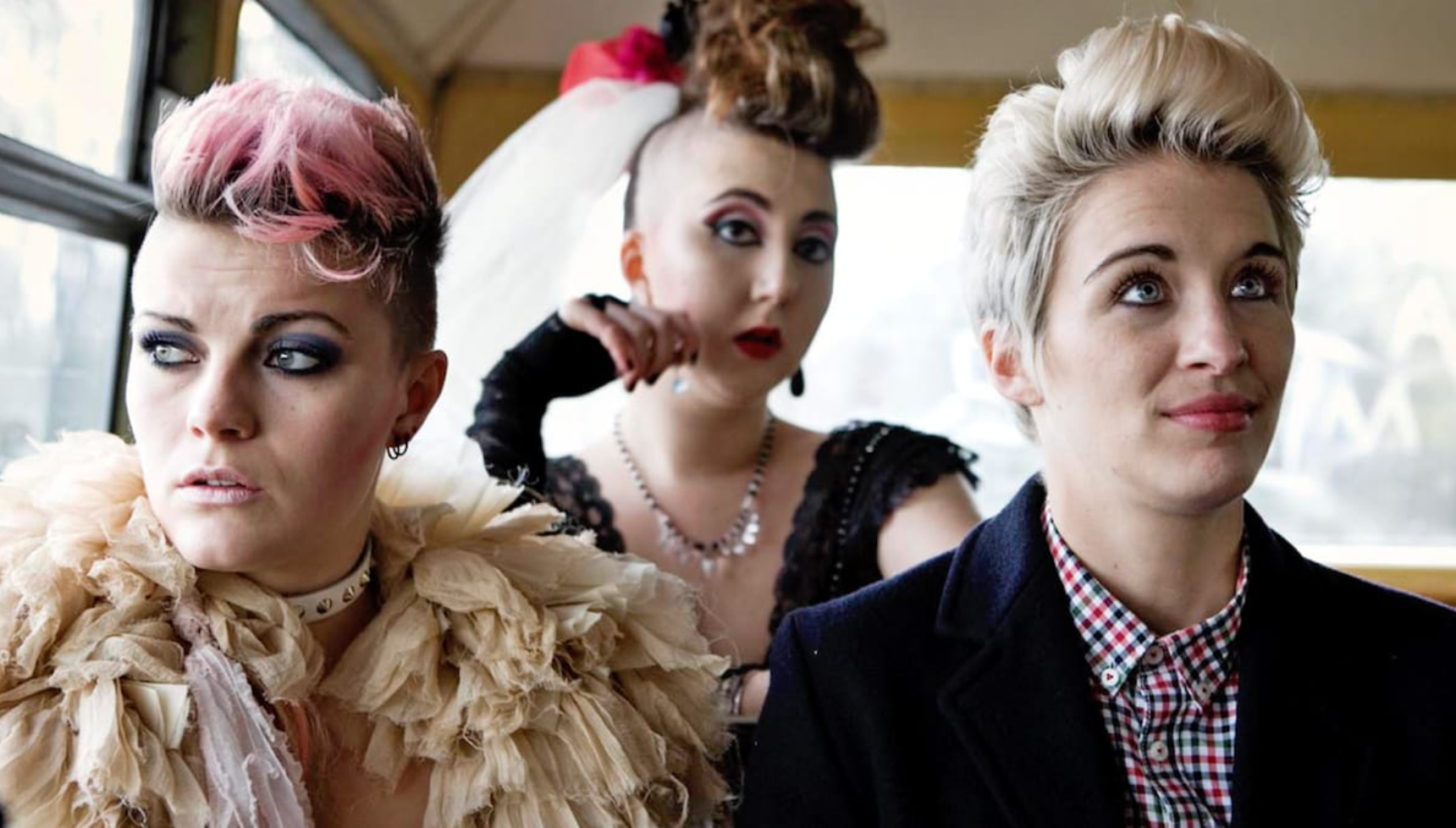 Vicky McClure with Chanel Cresswell and Rosamund Hanson in This is England '86