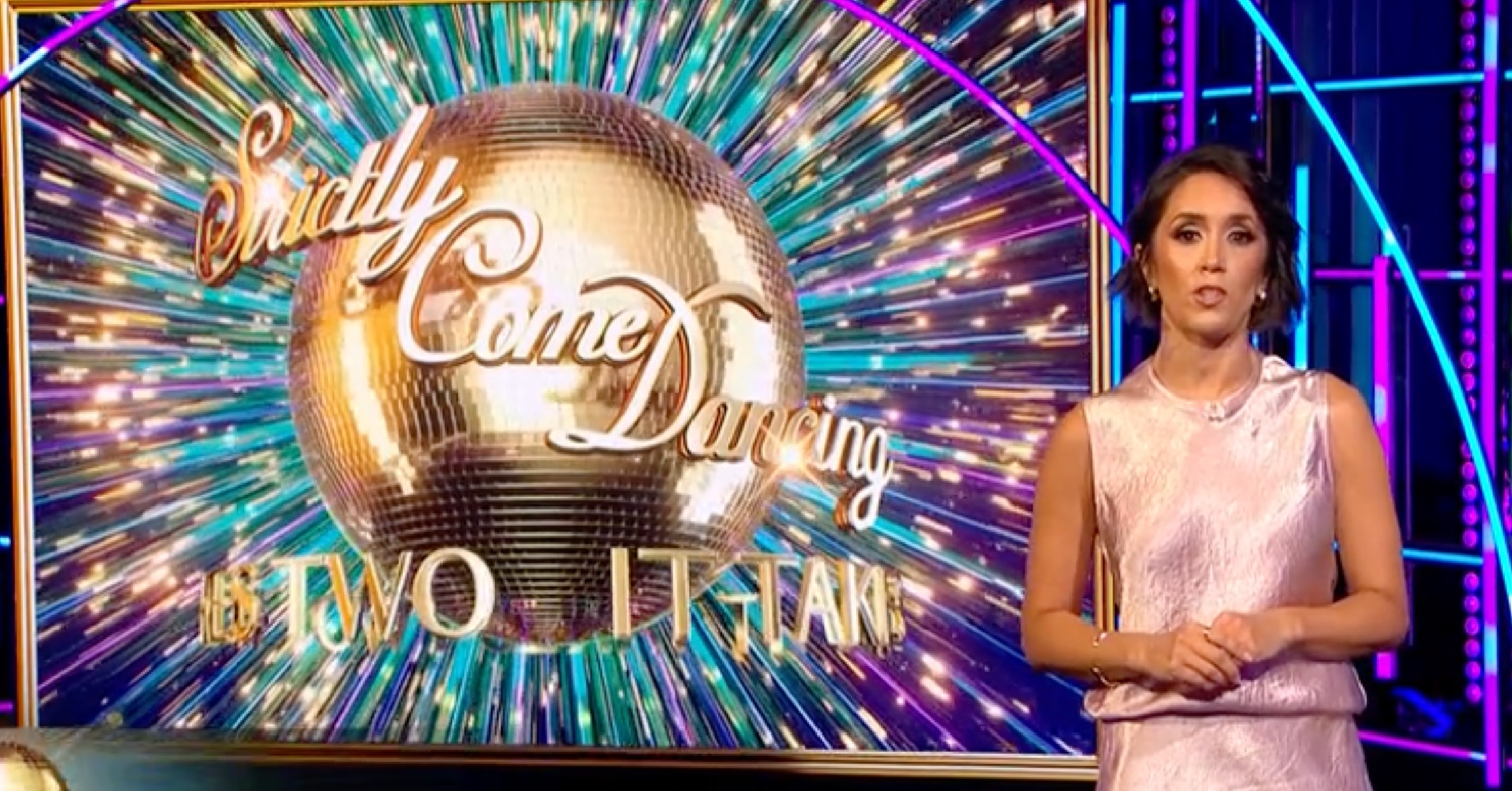 Janette on It Takes Two in pale pink dress
