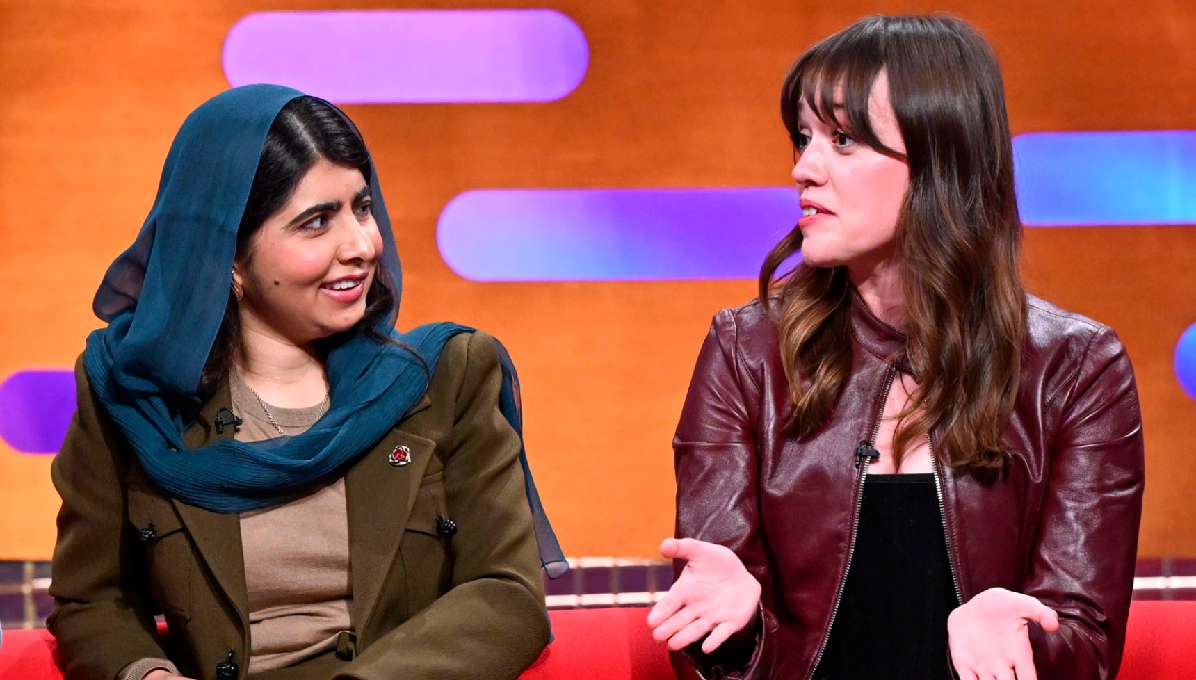 Malala Yousafzai and Aimee Lou Wood on The Graham Norton Show