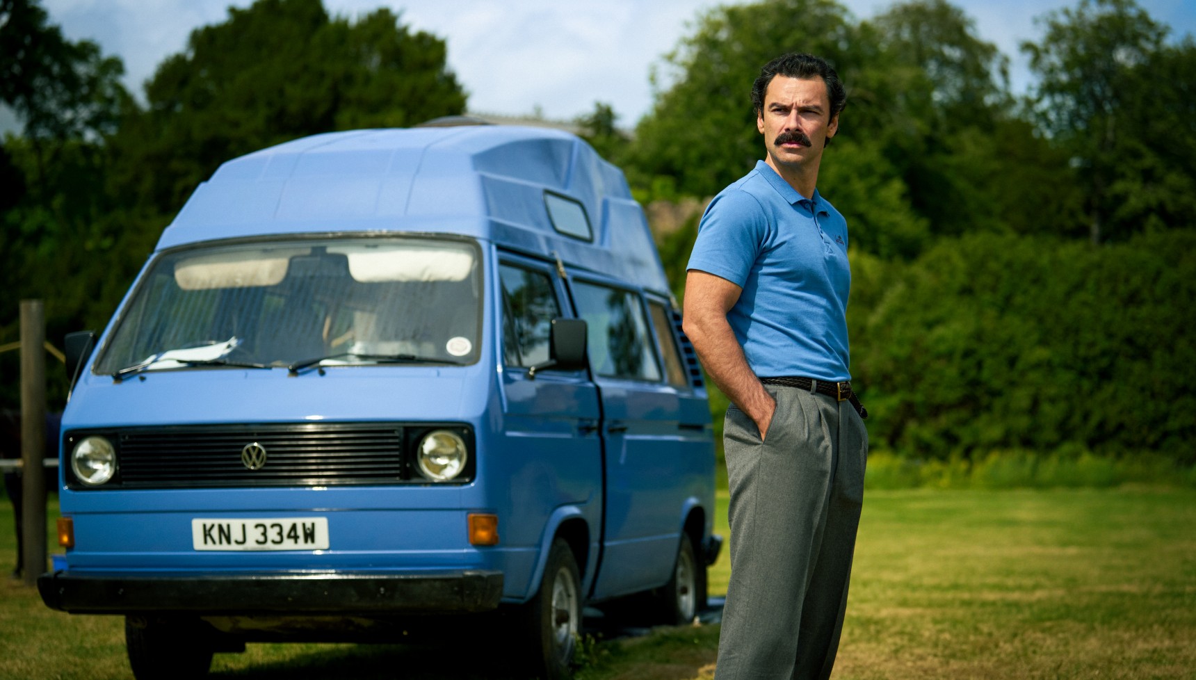 Irish actor Aidan Turner returns as ambitious TV presenter Declan O'Hara (Credit: Disney+)
