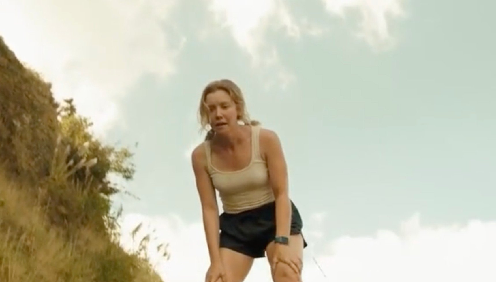 Mia after pushing Ewan over a cliff in The Ridge