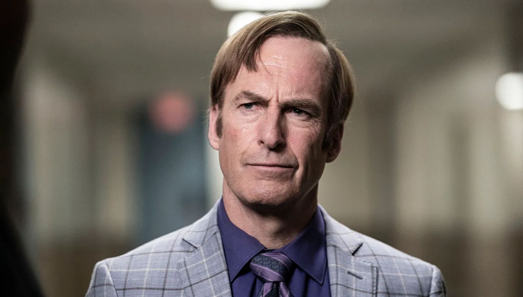 Bob Odenkirk as Jimmy McGill frowning in Better Call Saul
