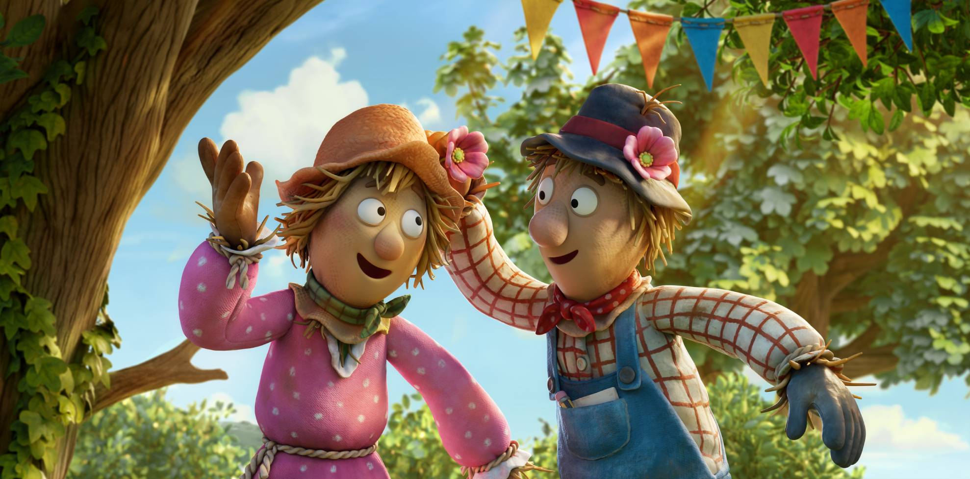 Scarecrows Betty and Harry in The Scarecrows’ Wedding