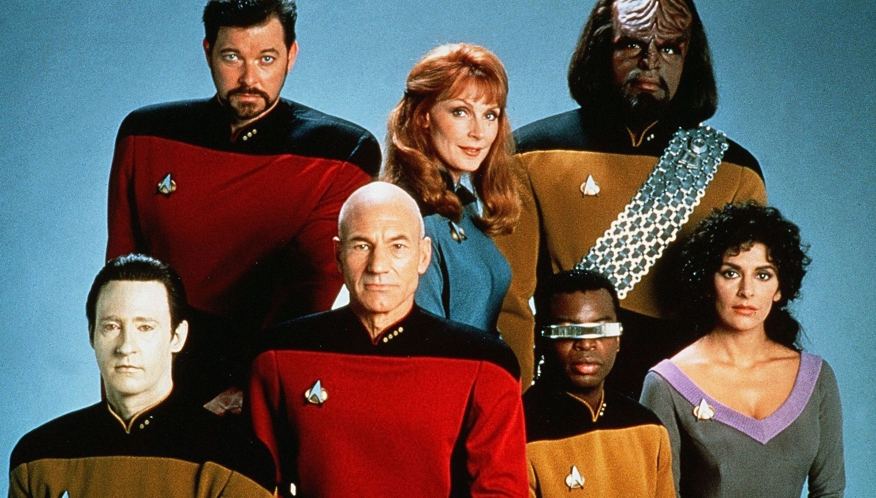 The crew of the USS Enterprise in Star Trek: The Next Generation