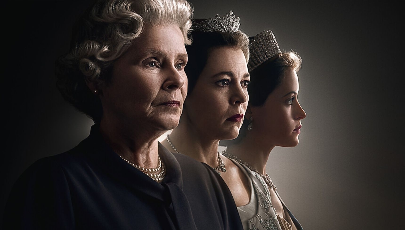 Imelda Staunton, Olivia Colman, and Claire Foy in The Crown