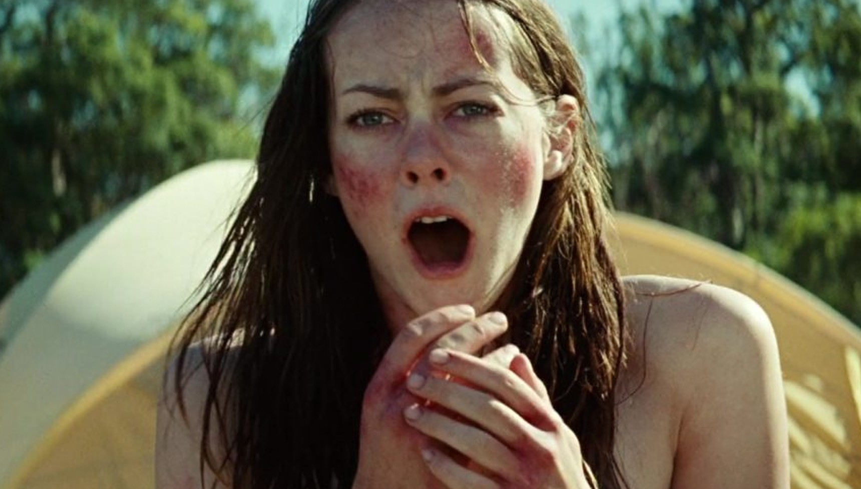 Jena Malone screaming in The Ruins