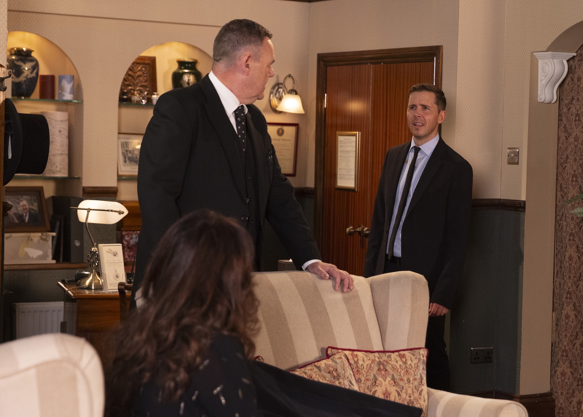 Coronation Street's George and Todd arguing