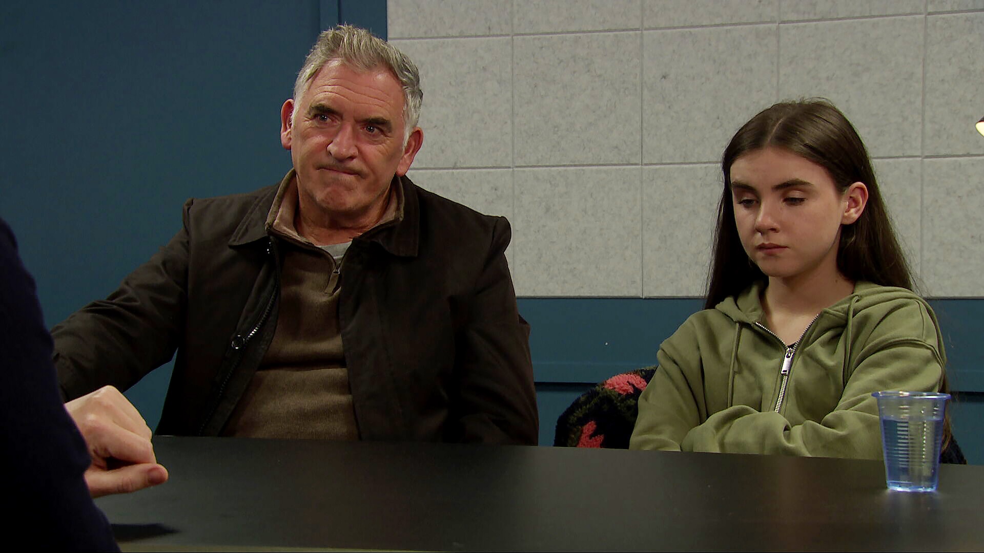 Bob supported April at the police station, but wants to tell Marlon the truth (Credit: ITV)