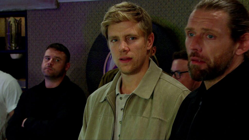 Robert looks shocked at Kev