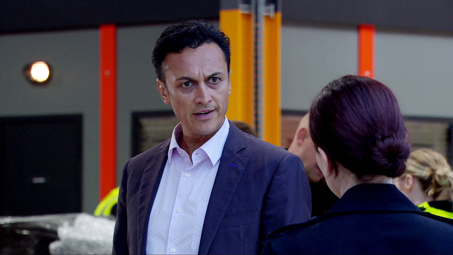 Jai looks worried in Emmerdale