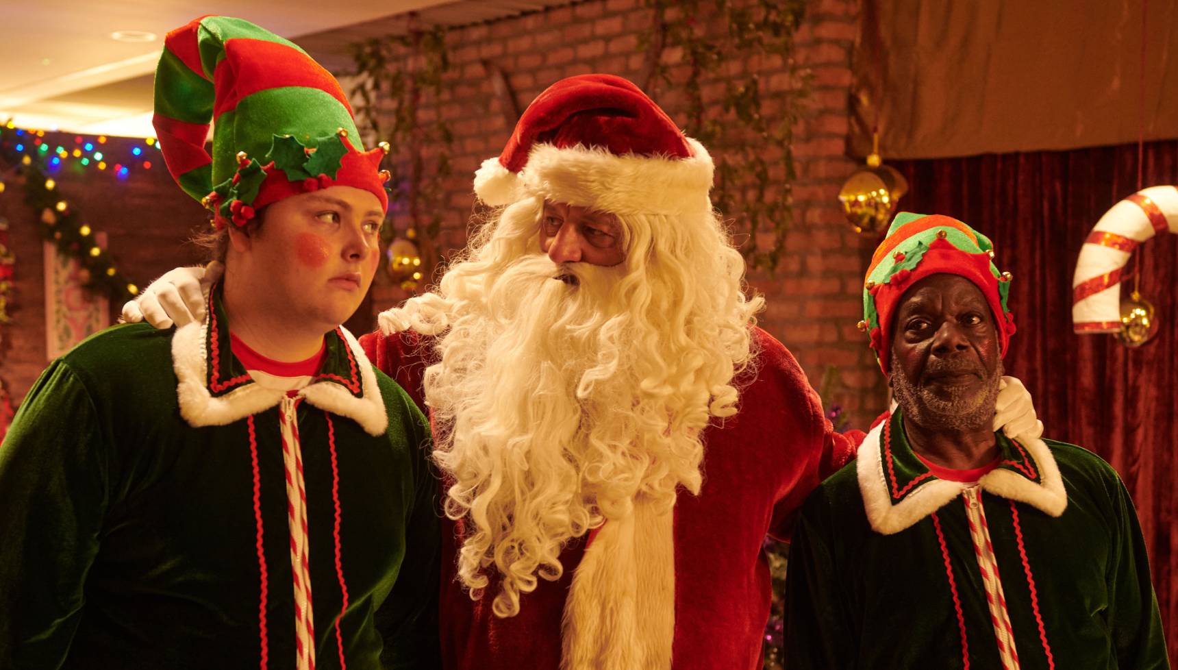 Tony dressed as Father Christmas in the Mammoth Christmas special