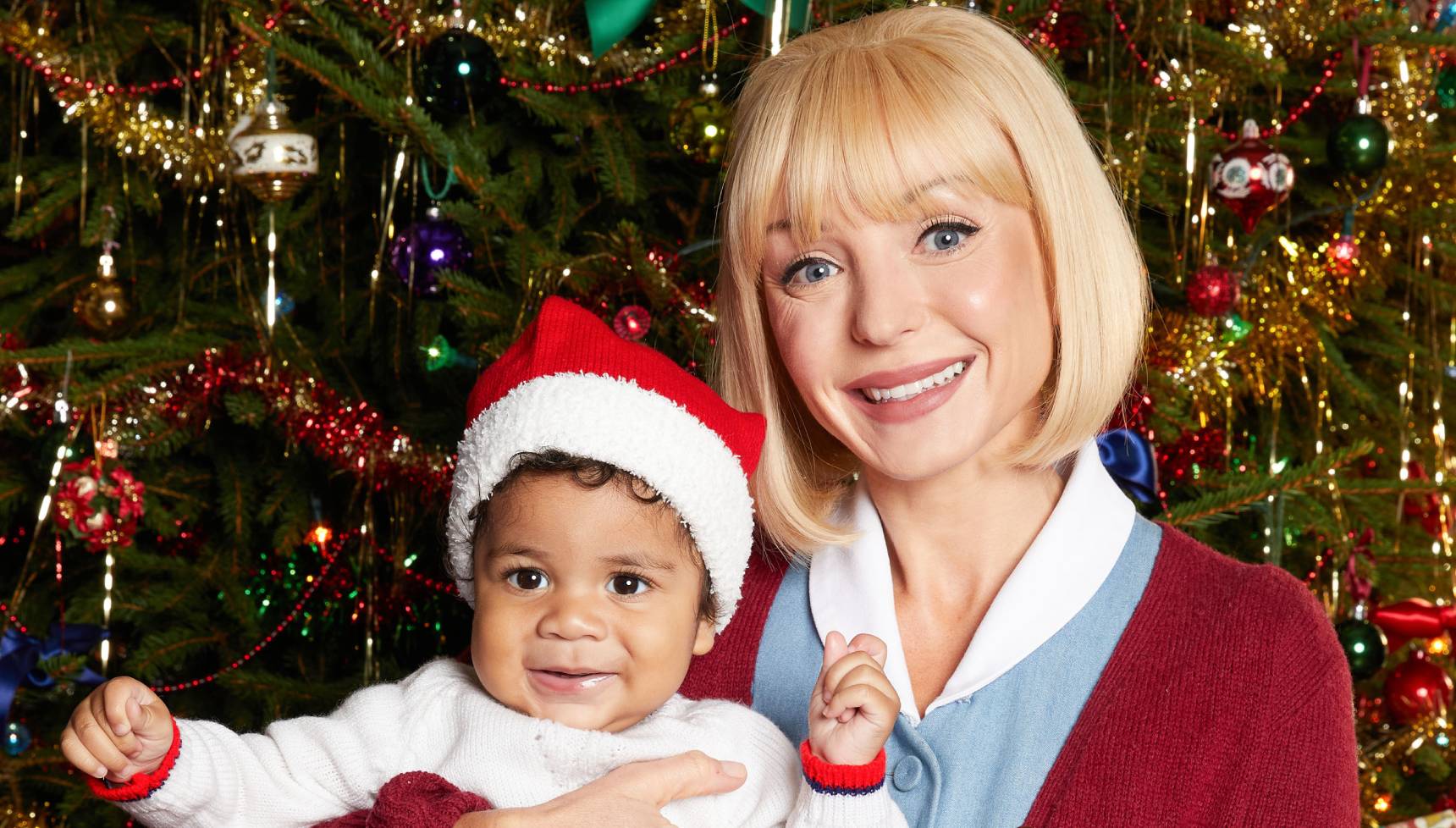 Close up of Trixie with a baby on Call the Midwife