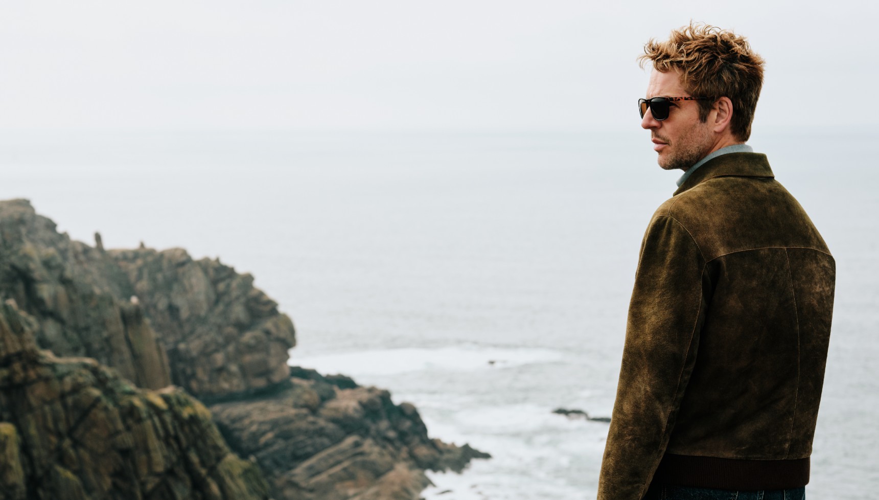 Jim Bergerac stood at a cliff edge in series 2