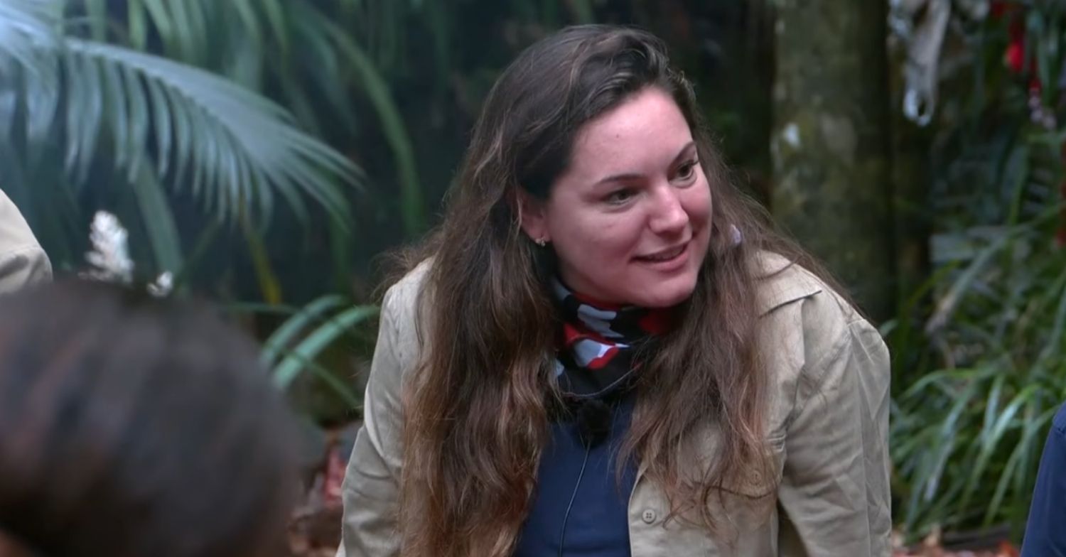 Kelly Brook around the campfire on I'm A Celeb