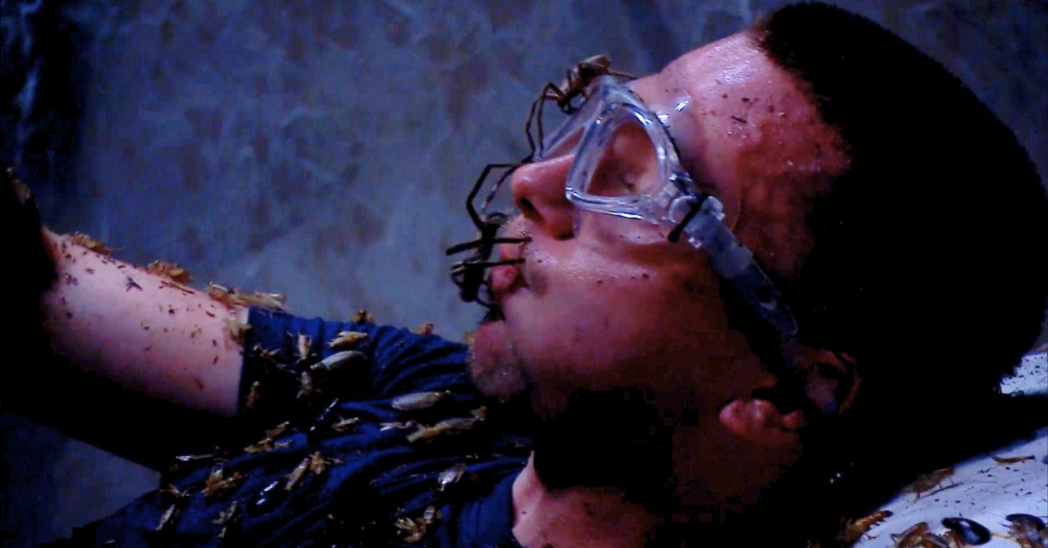 Aitch during I'm A Celebrity Bushtucker Trial