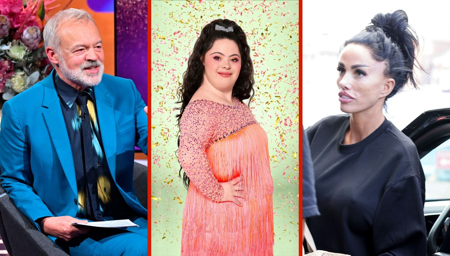 All the names in the frame for Celebrity Traitors series two - from Graham Norton and Ellie Goldstein to Katie Price