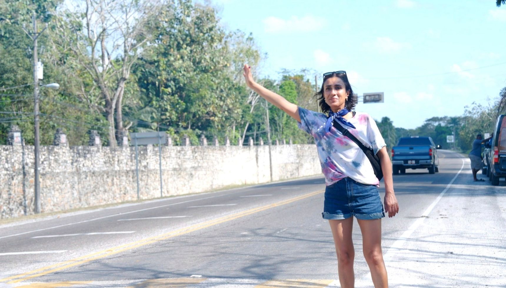 Anita Rani hitchhikes
