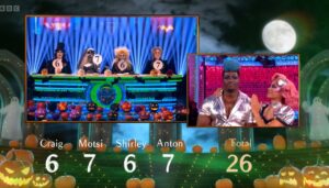 Judges give their scores to Harry Aikines-Aryeetey on Strictly