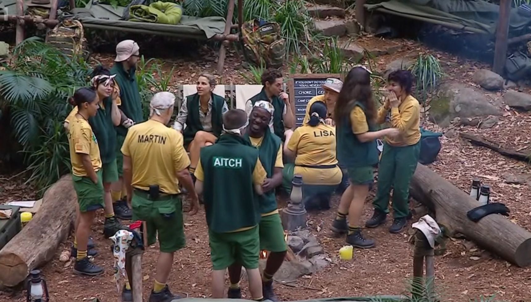 The I'm A Celebrity campmates in camp