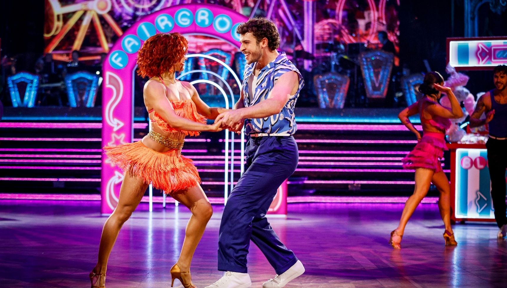 George Clarke and Alexis Warr dancing on Strictly 