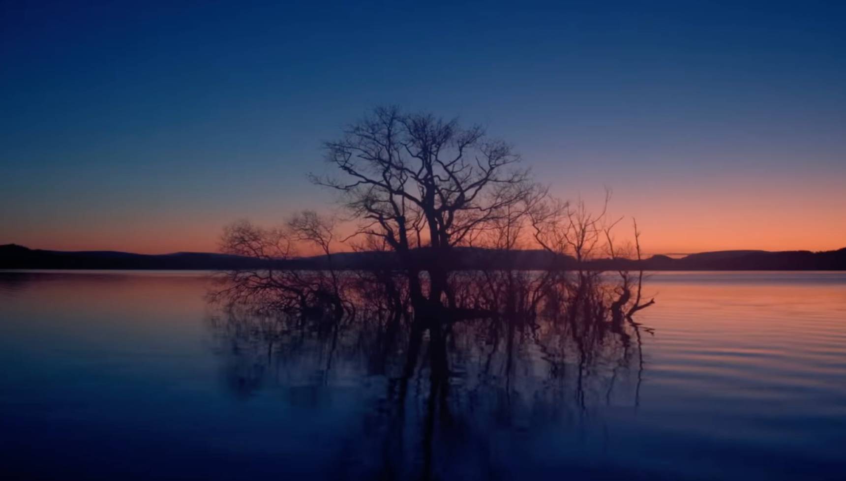 Sunset at Summerwater loch in Summerwater