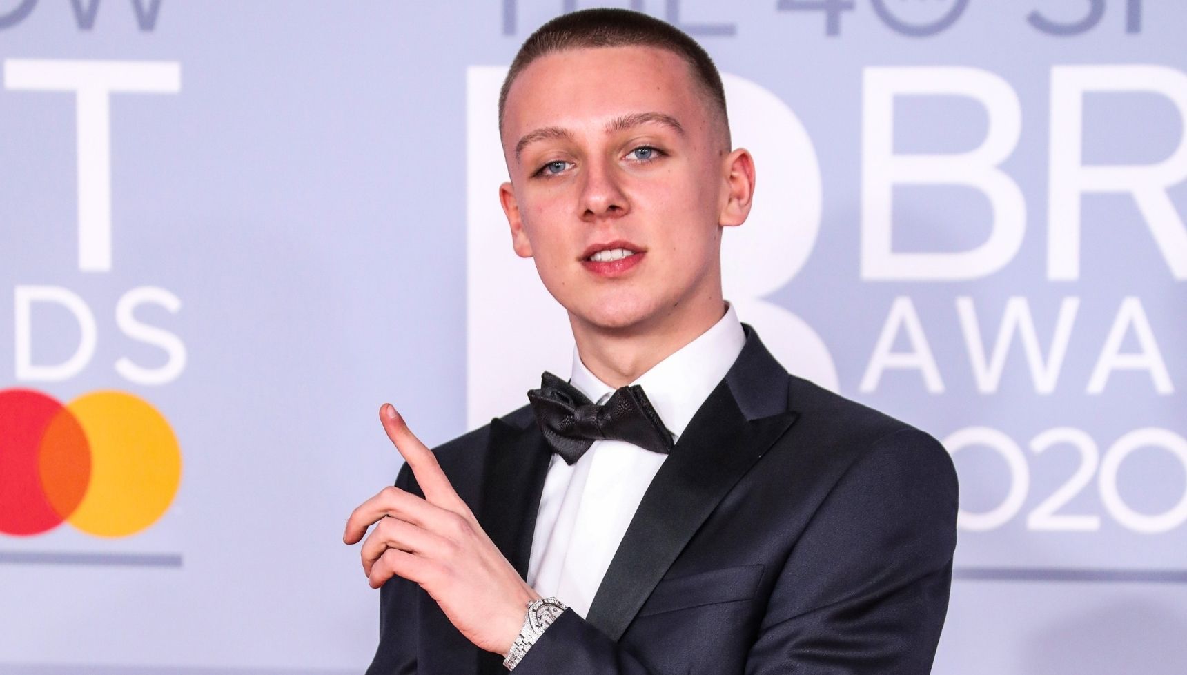 Aitch on the Brits red carpet