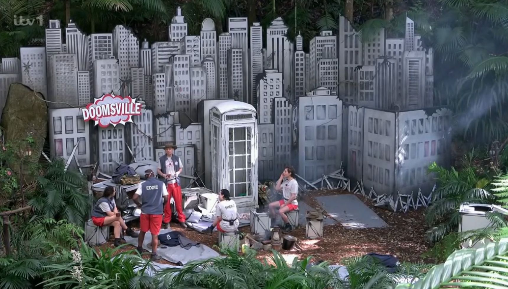 The I'm A Celebrity campmates in Doomsville