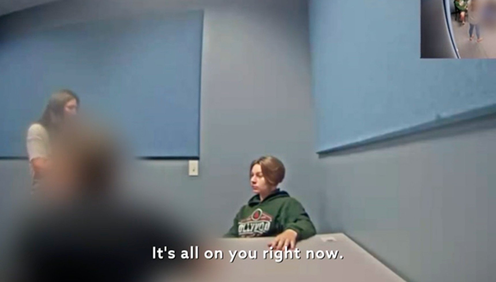 Aiden Fucci being questioned by police