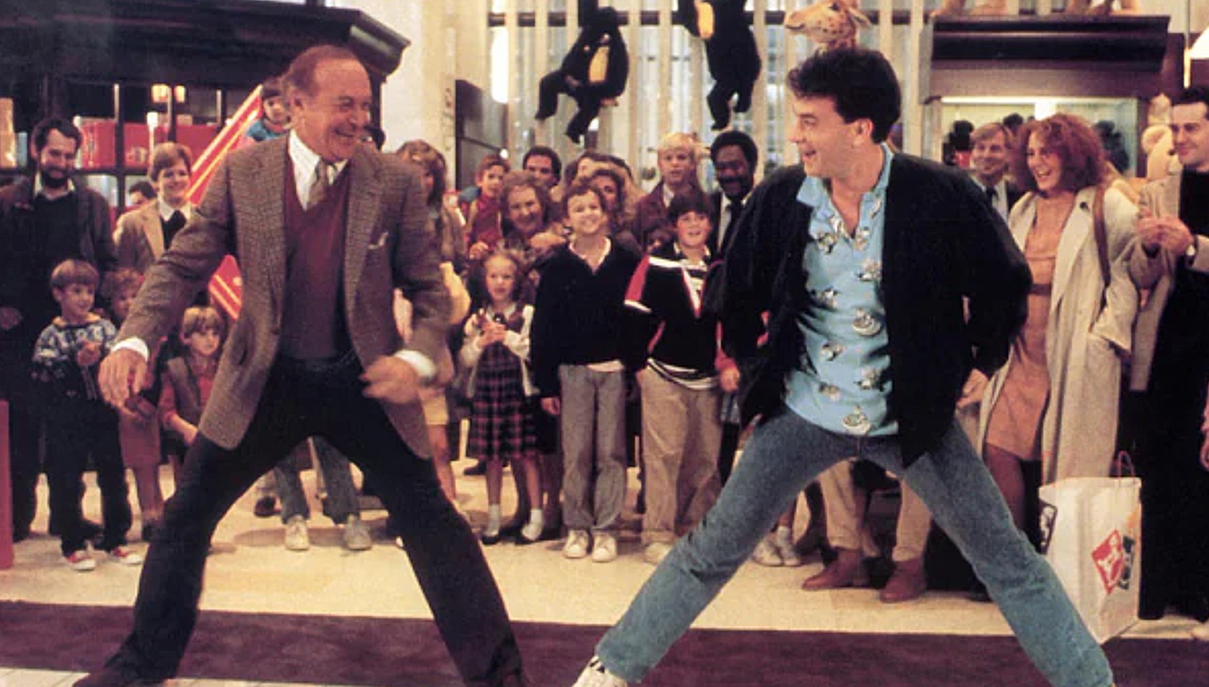 Robert Loggia and Tom Hanks jumping on a piano in Big