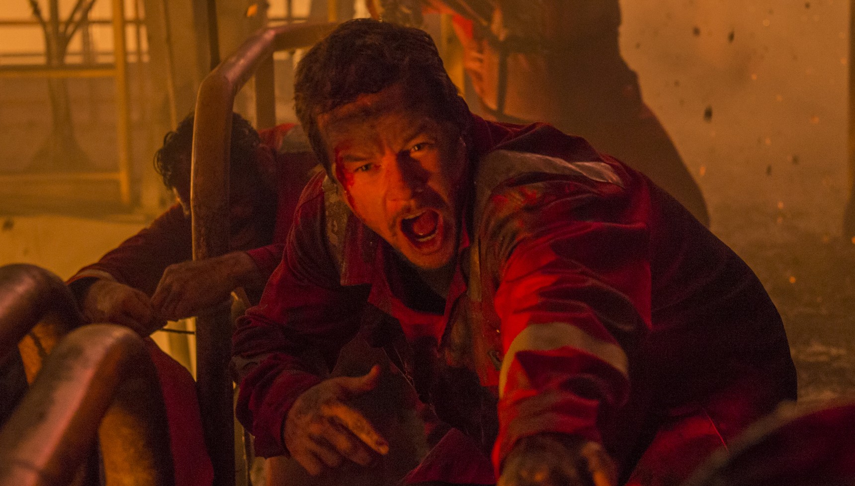 Mark Wahlberg shouting in Deepwater Horizon