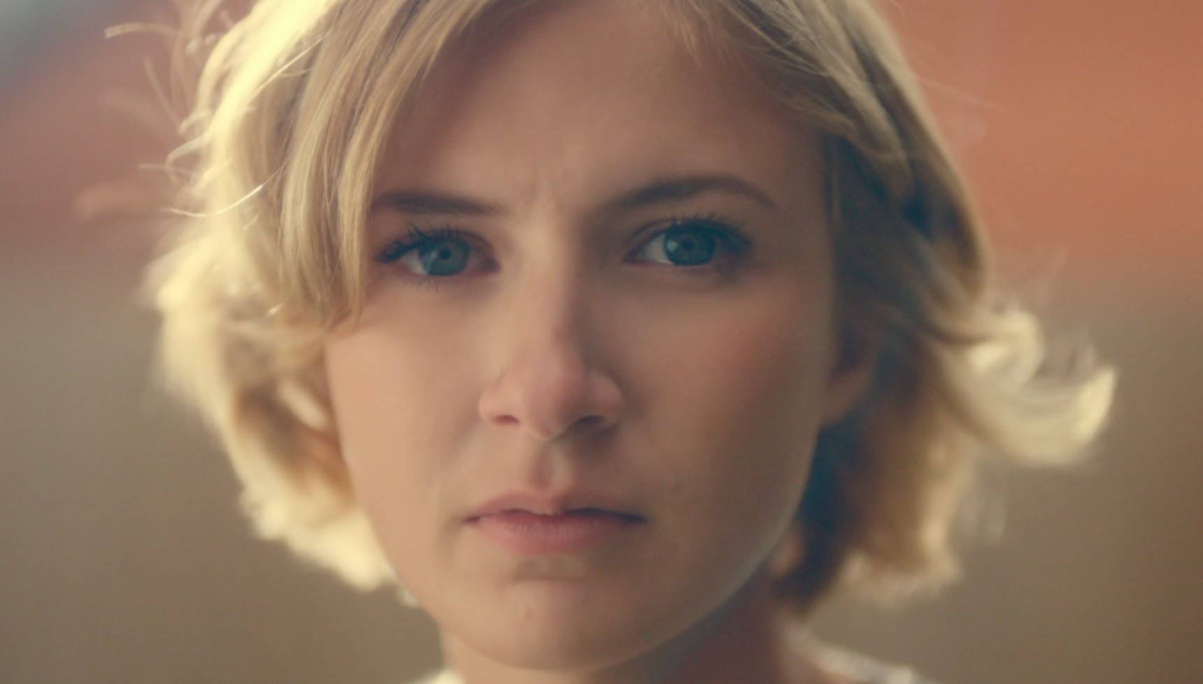 Eliza Bennett staring into the camera in Broadchurch