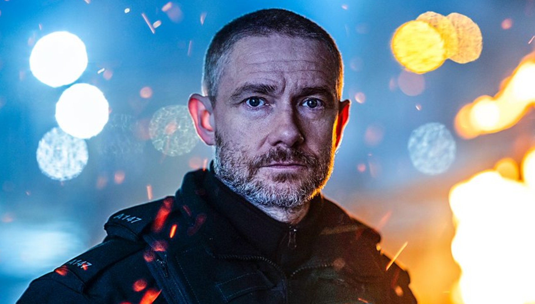 Martin Freeman wearing a police uniform in The Responder