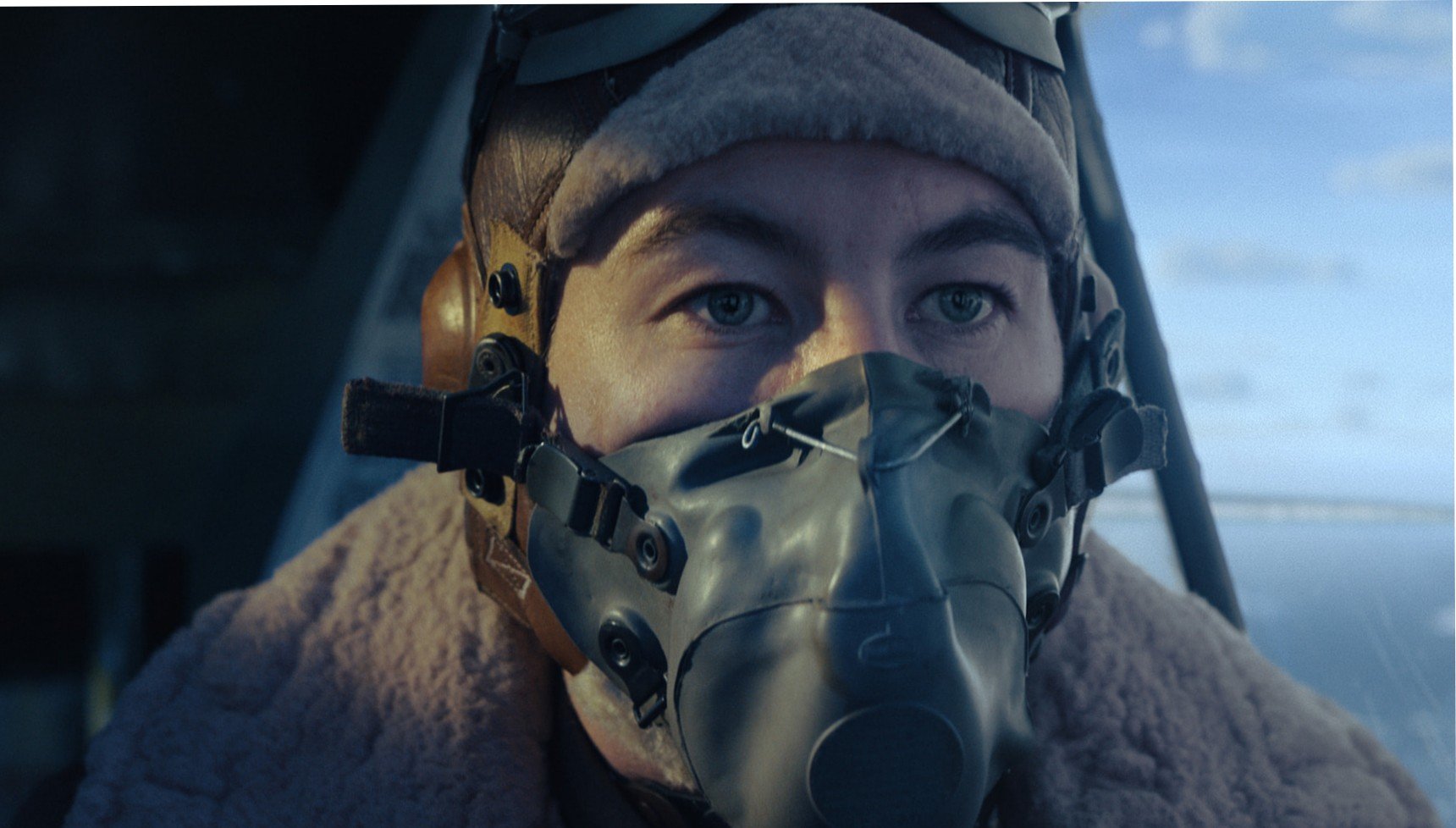 US airman in his cockpit