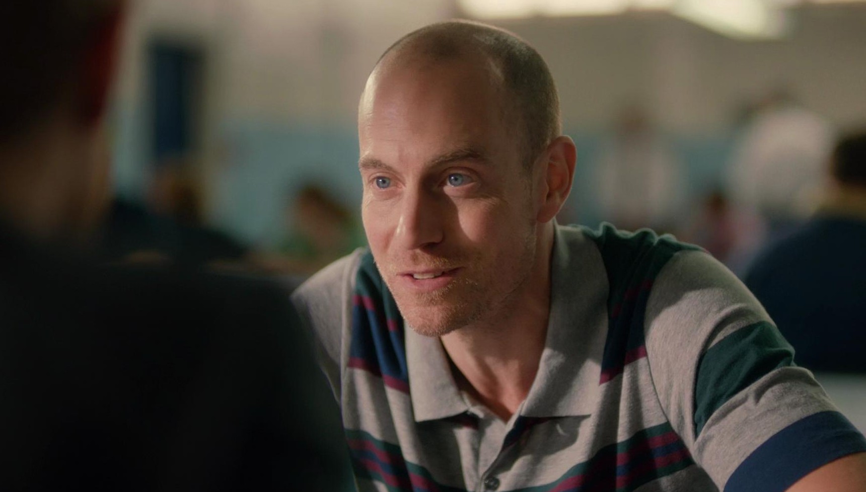 Matthew Gravelle smiling as Joe Miller in Broadchurch