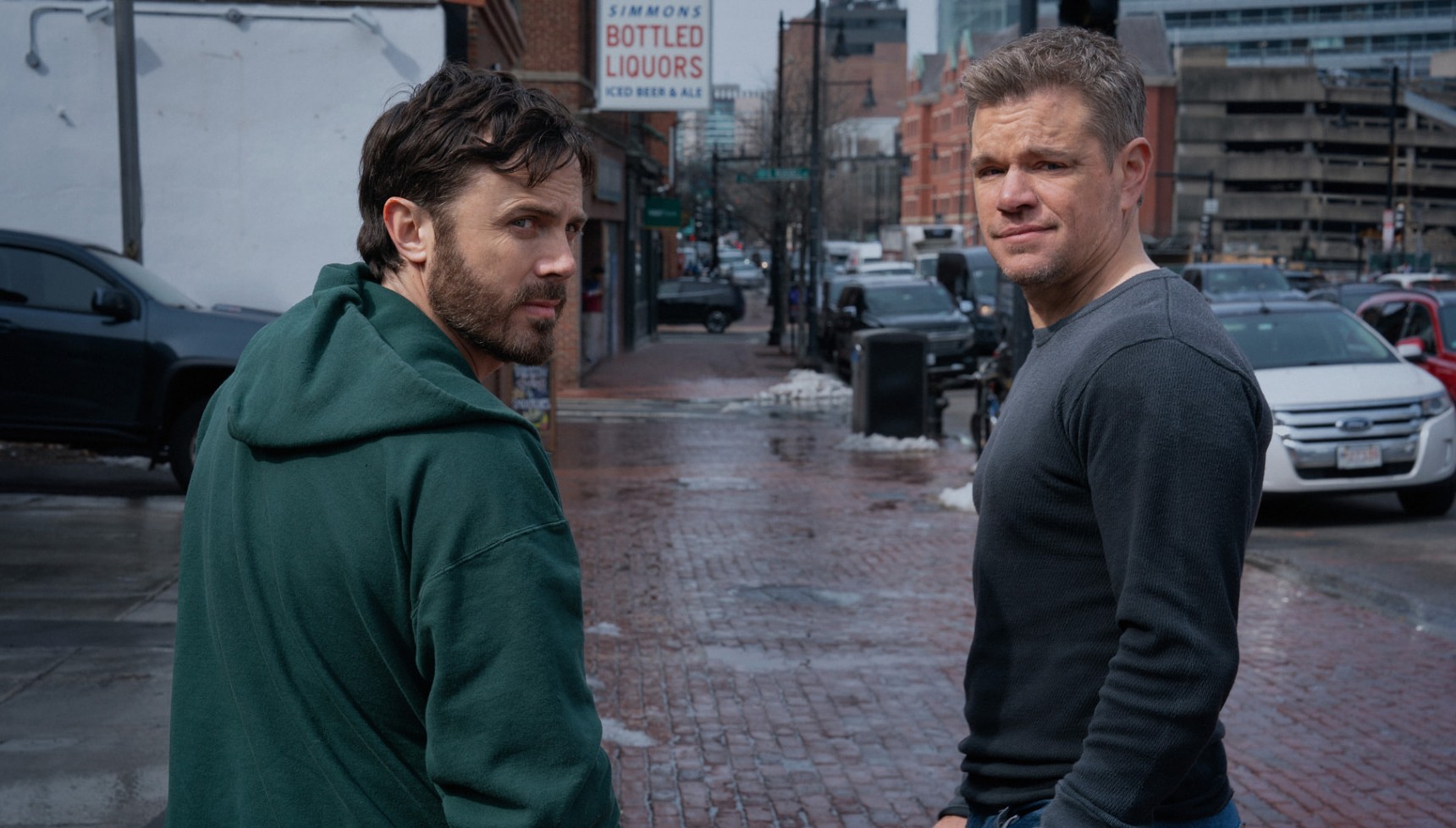 Casey Affleck and Matt Damon in The Instigators