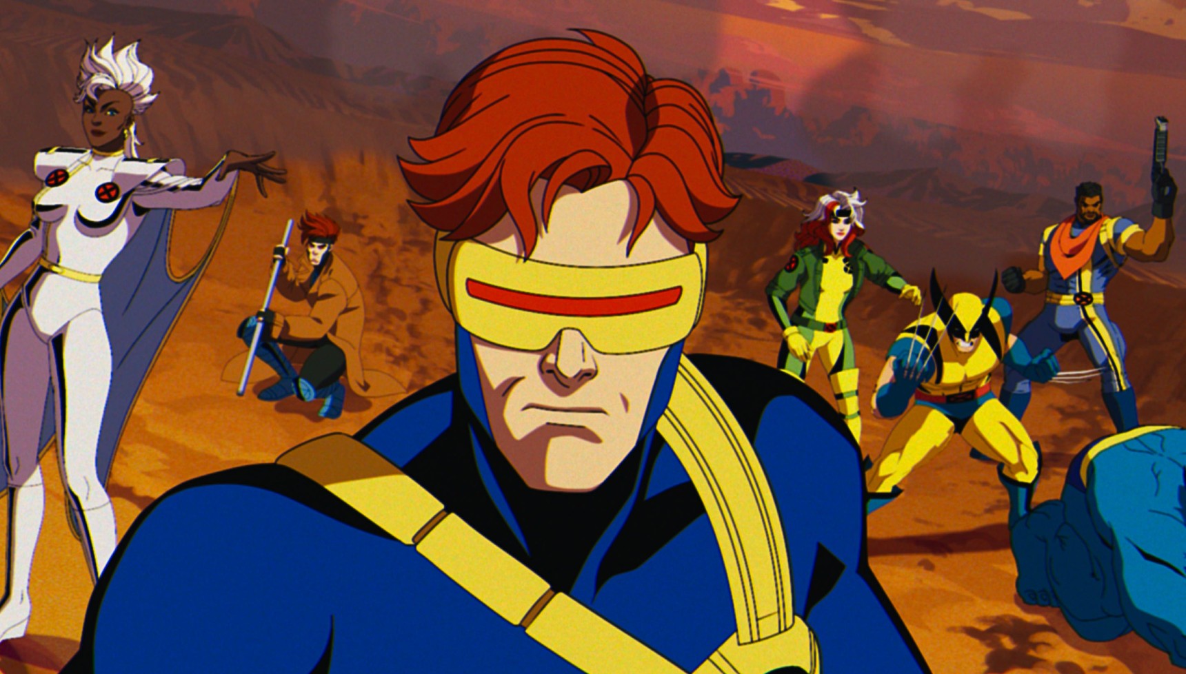 Cyclops and the other X-Men in an episode of X-Men '97