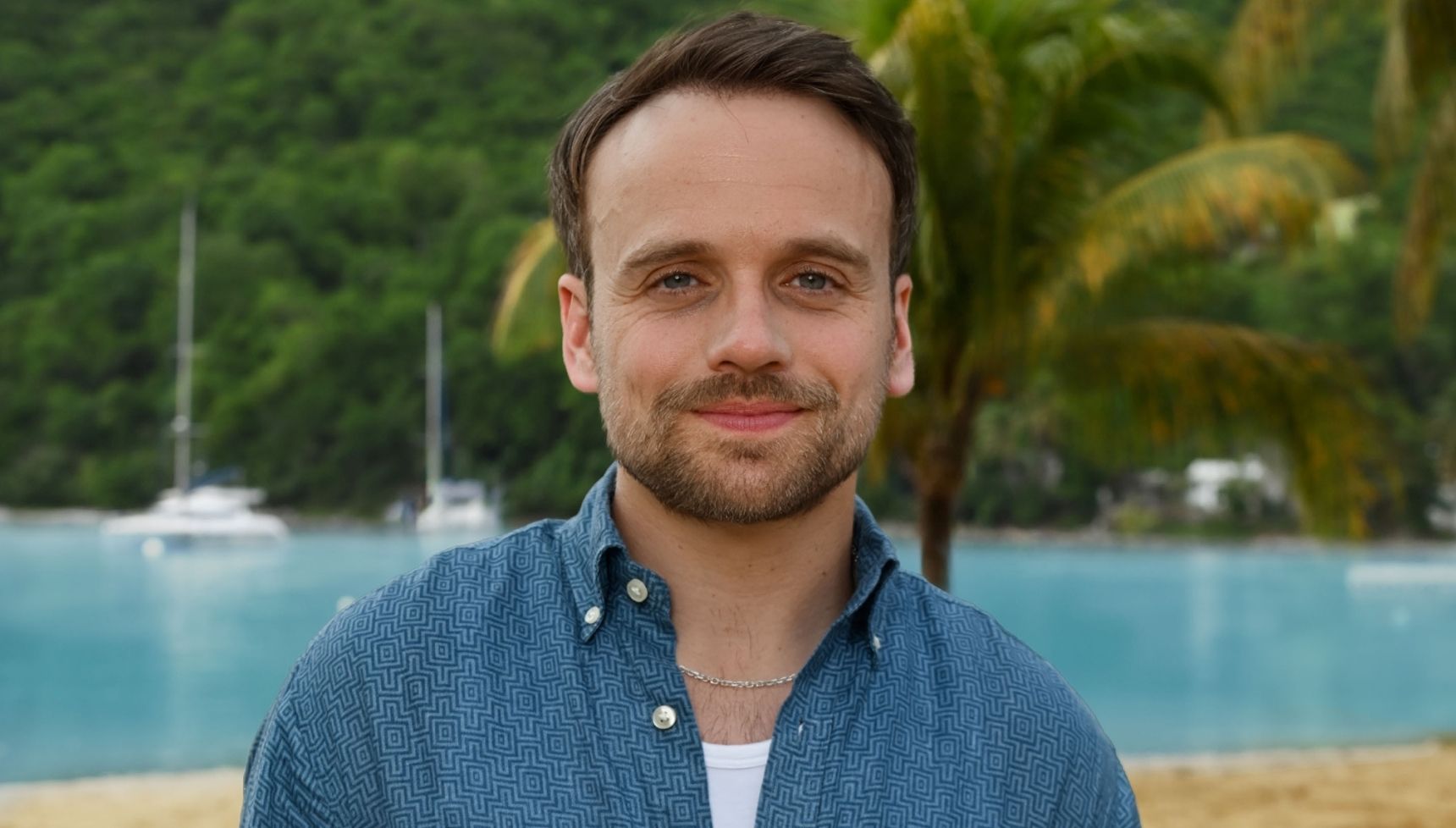 James Baxter as Gavin in the Death in Paradise Christmas Special