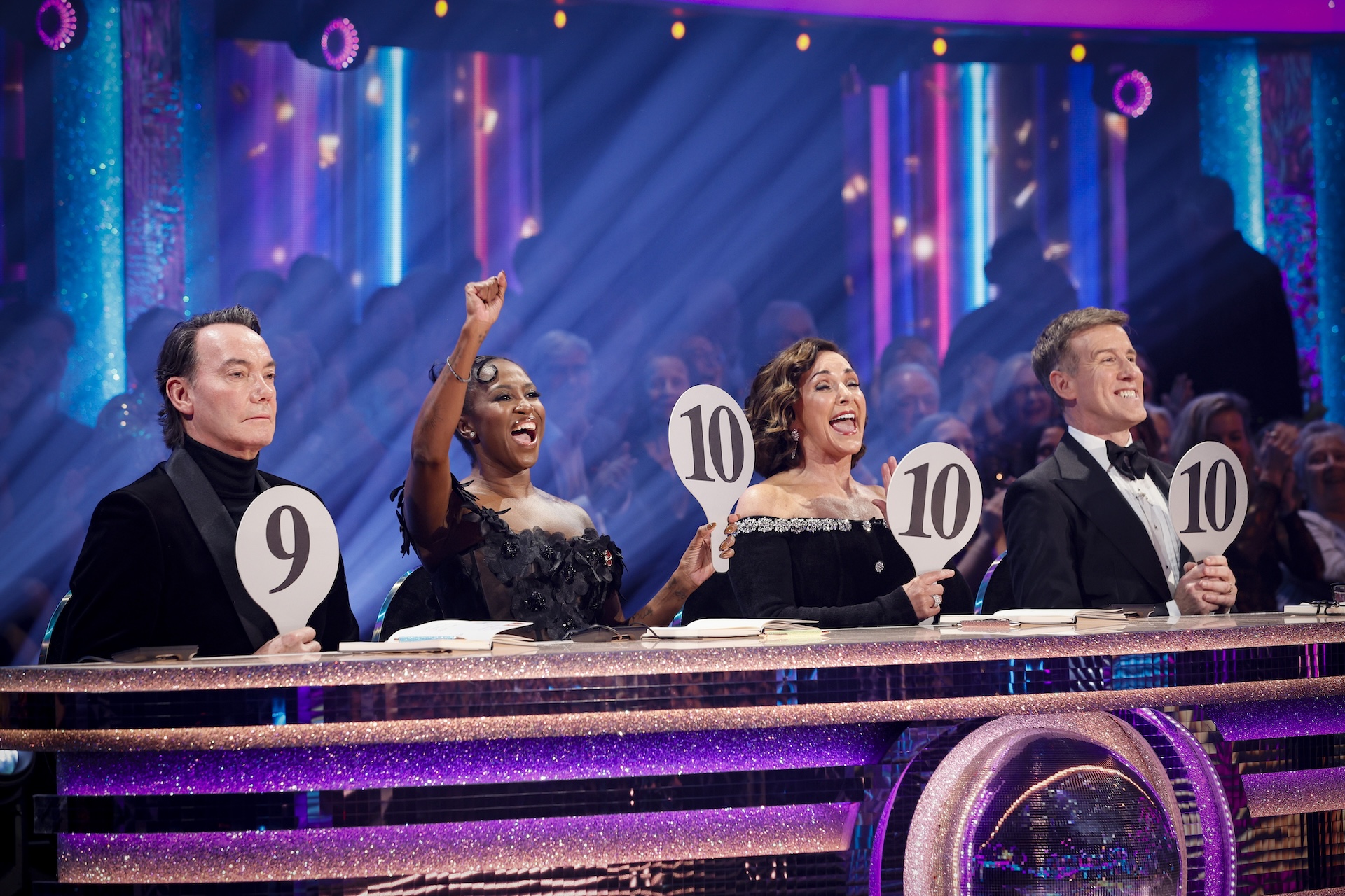 Strictly judges giving scores