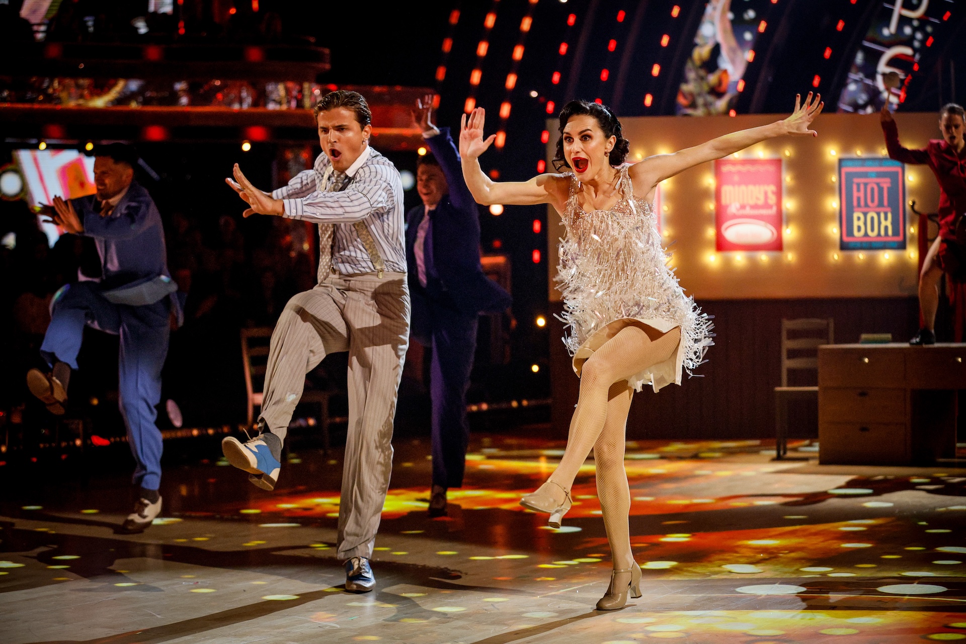 Amber and Nikita dancing on Strictly