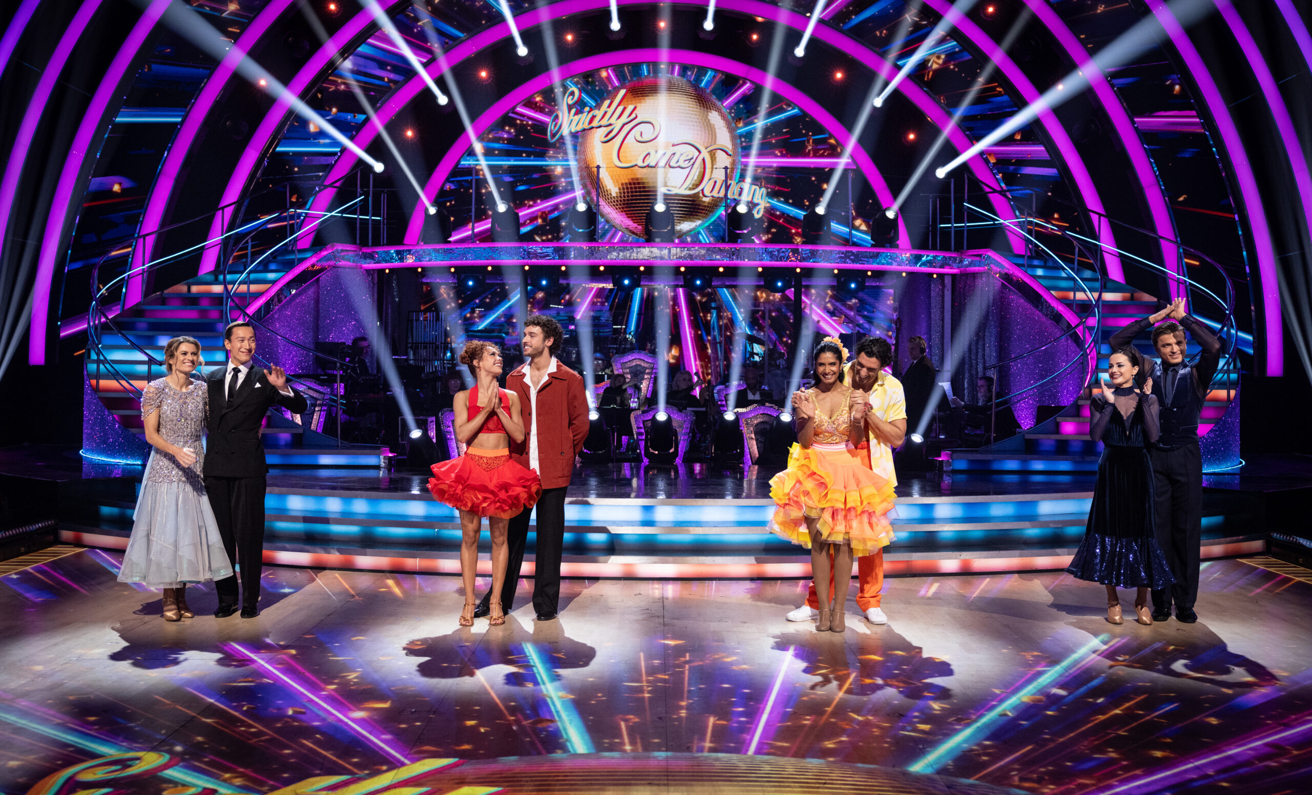 Karne Carney and Carlos Gu, George Clarke and Alexis Warr, Balvinder Sopal and Julian Caillon, Amber Davies and Nikita Kuzmin