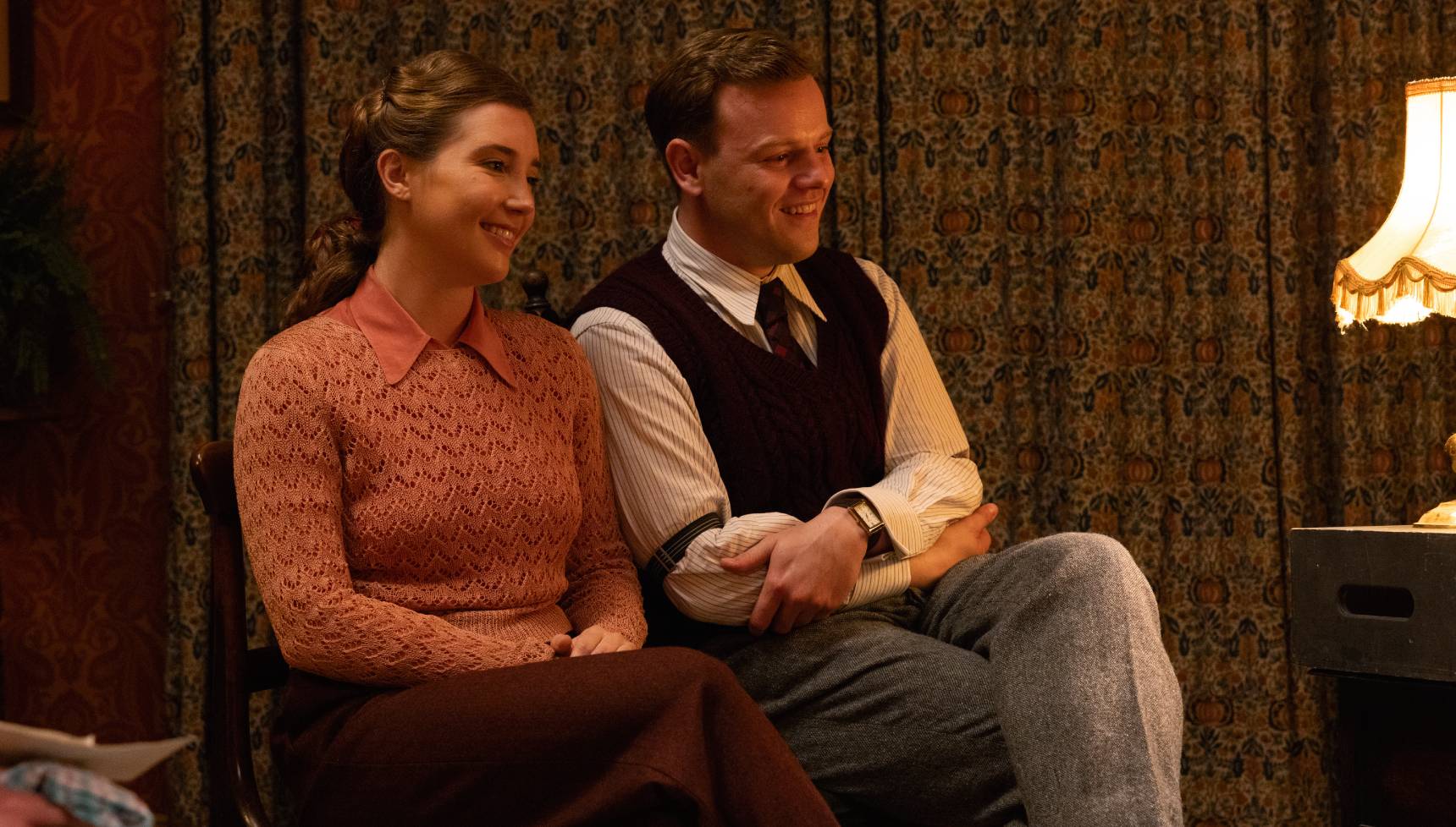 Charlotte and Tristan snuggle up