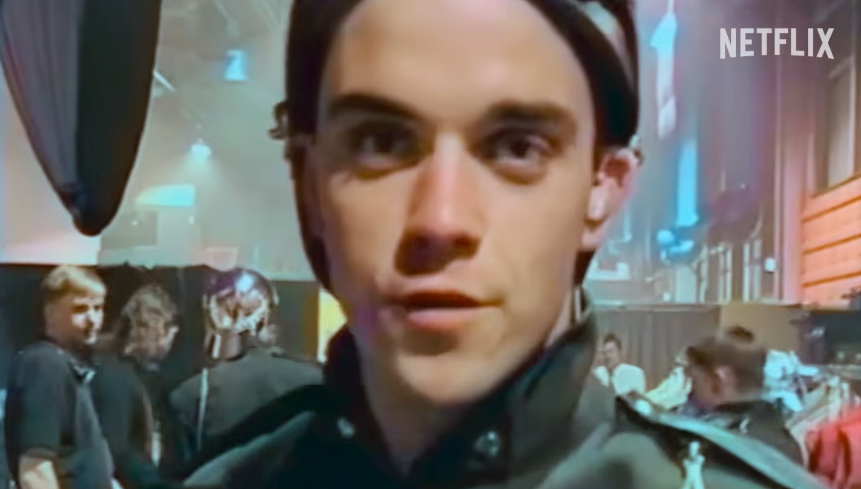 Robbie Williams in the Take That documentary