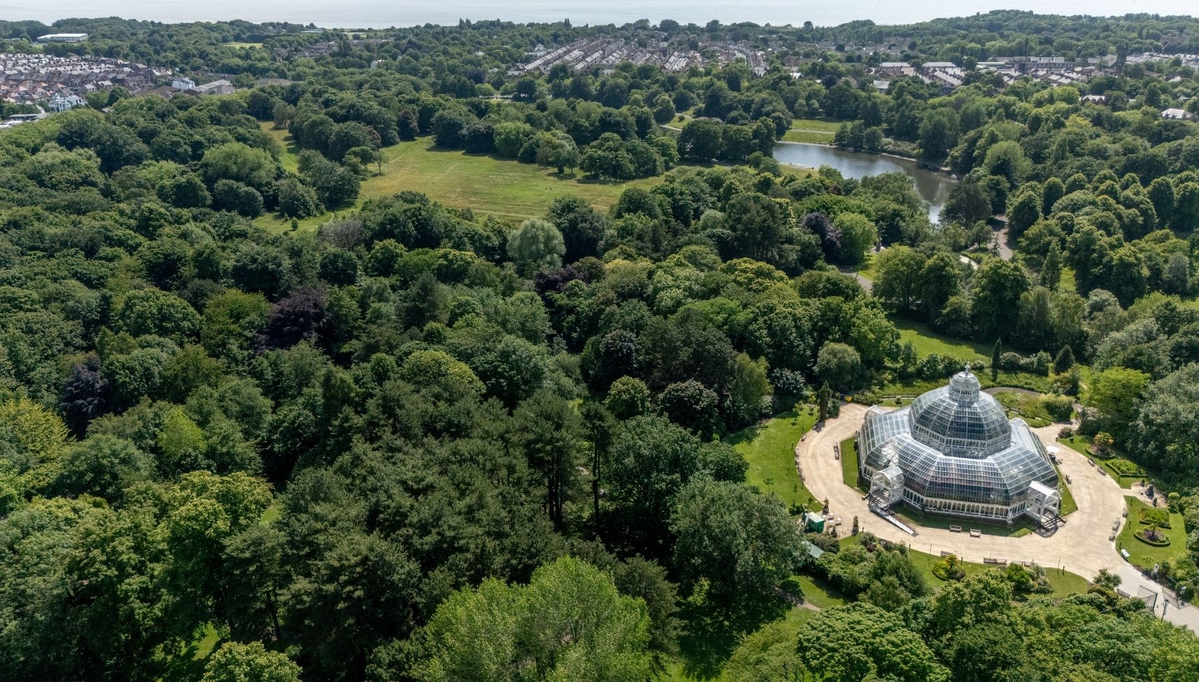 Aerial view of Sefton Park is one of the Run Away filming locations