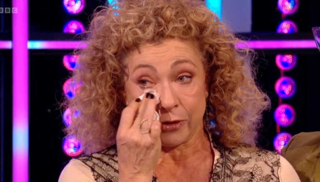 Alex Kingston crying on It Takes Two