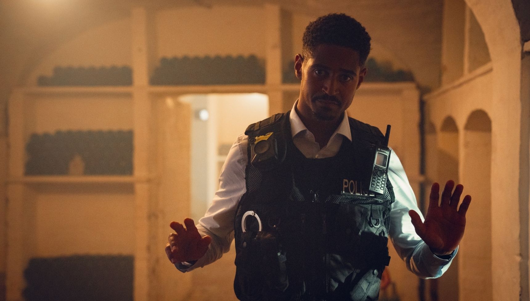 Isaac Fagbenle in police uniform