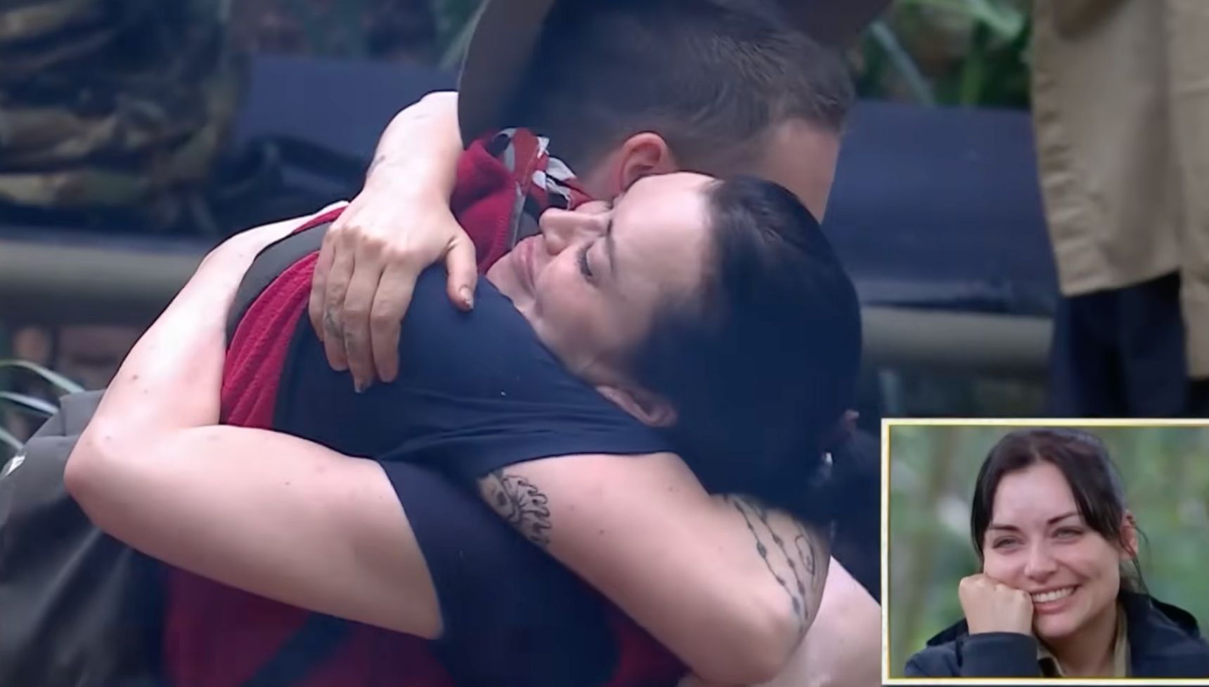 Shona McGarty hugging Aitch