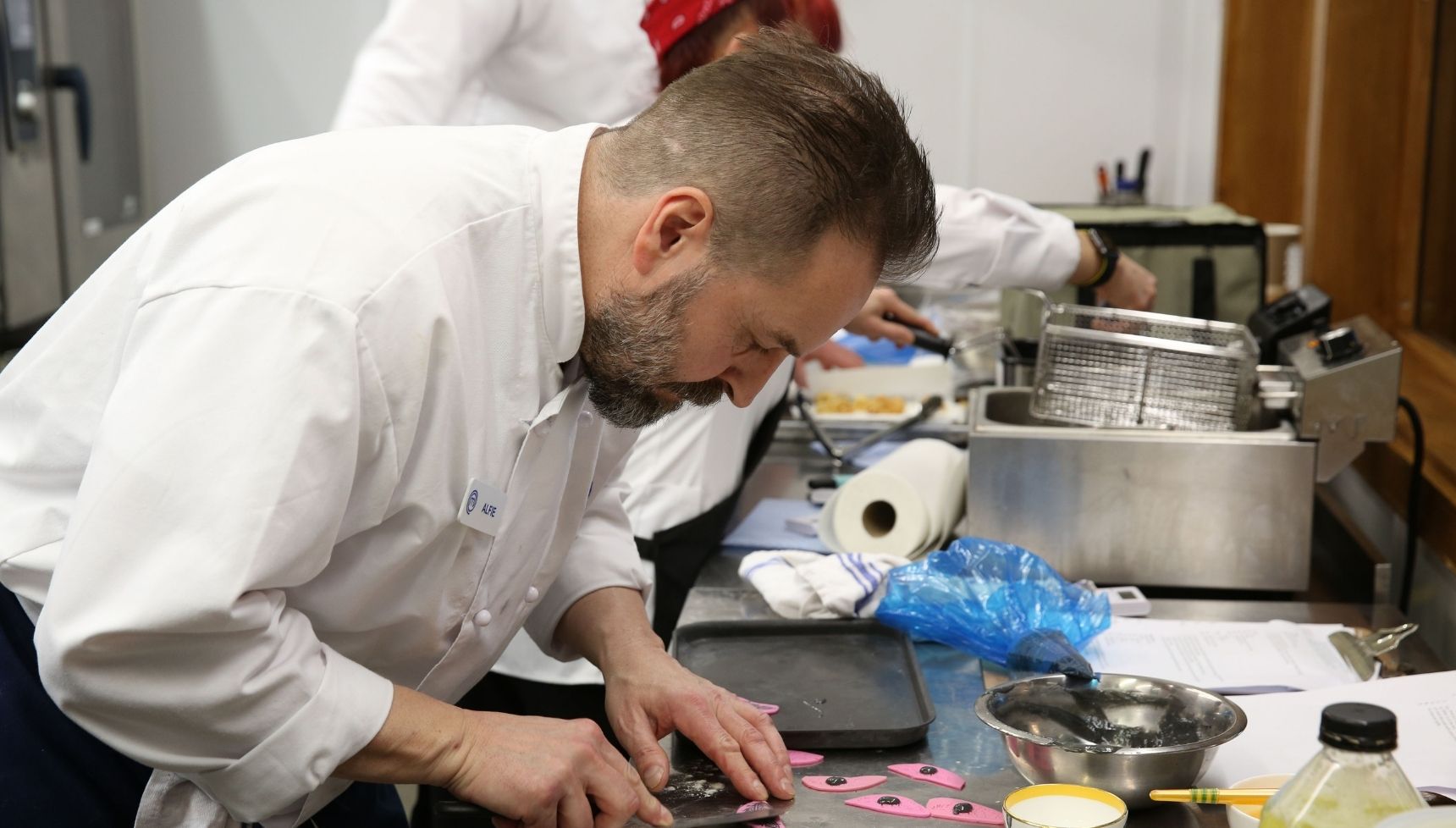 Alfie Boe making afternoon tea