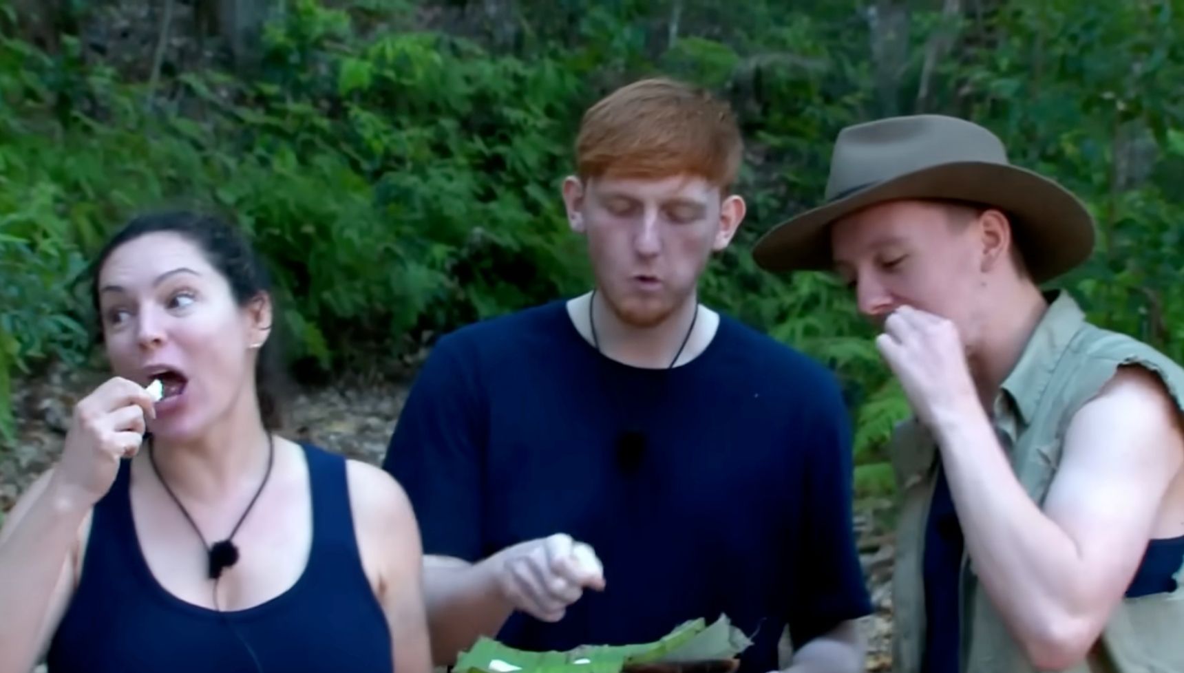 Kelly Brook, Angry Ginge, Aitch eating sweets on I'm A Celebrity