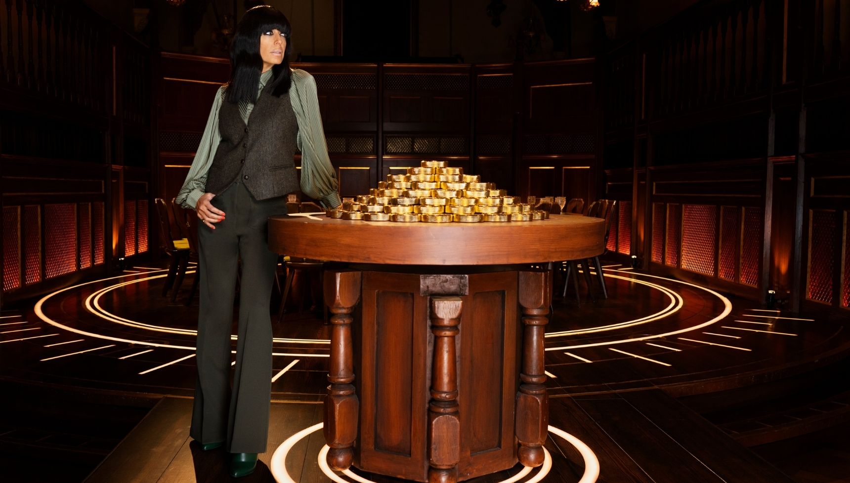 Claudia Winkleman on The Traitors